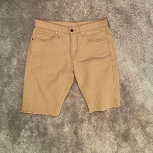 Levi Khaki Cutoff Shorts